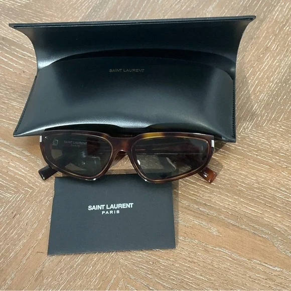 Saint Laurent Brown Tortoise Sunglasses - Picture 4 of 4